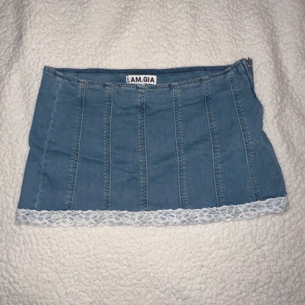 I.AM.GIA Blue Mini Pencil Skirt Casual